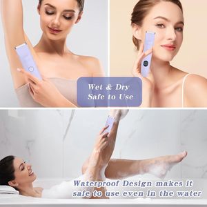 Afeitadora Eléctrica 3 en 1 para Mujer, Uso en Seco/Húmedo, Resistente al Agua IPX7, Recortadora de Triple Cuchilla para Bikini, Axilas, Cara y Nariz - Product Image 4