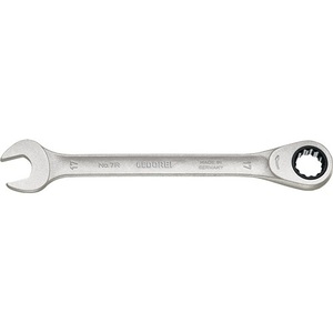 Llave de trinquete de boca abierta GEDORE 7 R, 16 mm, recta, 212 mm de longitud, blanca - Product Image 1