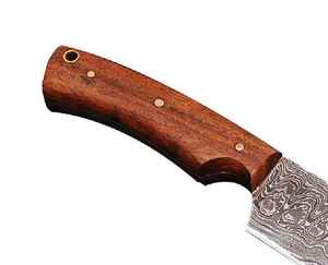 High Quality Professional Handmade Damascus Steel Cleaver Kitchen Knife <b>Slicing</b> Knife With Walnut <b>Wooden</b> Handle - Product Image 4