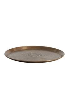 <b>Royal</b> antique brass serving tray with detailed pattern ideal for serving in high class events or luxurious ceremonies - Product Image 6