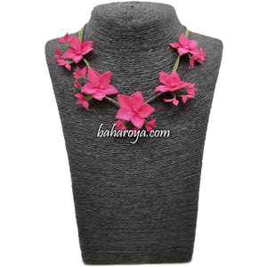 İğne Oyası Aşk-ı Memnu Kolye Pembe No 2 Collar Pembe de moda Accesorio perfecto - Product Image 1