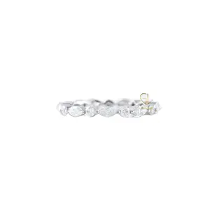Hot Selling Fijne Sieraden 925 Zilveren Oost West Marquise & Ronde Gesneden Moissanite Diamanten Trouwband Ring Voor Vrouwen