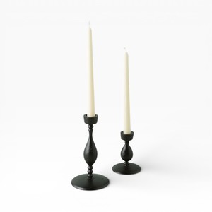 Modern Matte <b>Black</b> Sculptural Candle <b>Holder</b> Set With Open Loop Design And Minimal Artistic Silhouette - Product Image 3