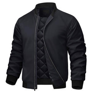 Veste bomber en cuir fabriquée en usine, style moto et motard, camouflage, printemps, unisexe, OEM, personnalisation possible, vêtements de sport d'équipe universitaire - Product Image 1