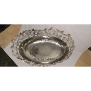 ชามเสิร์ฟช็อกโกแลตทรงกลมเคลือบเงาสีเงินดีไซน์ผีเสื้อดูน่าดึงดูด - Product Image 1