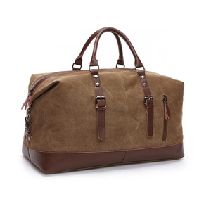2024 nuevo bolso de lona de cuero genuino Vintage traje de almacenamiento con cremallera bolsa impermeable Multi-portátil zapato estuche de transporte para hombres y mujeres - Product Image 3