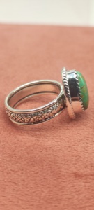 Grossiste Bague en argent sterling 925 faite à la main Turquoise cuivre vert naturel Pierre de naissance Vintage Mariage Fiançailles Anniversaire - Product Image 4