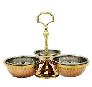 2025 Artículos de Venta caliente Juego de pepinillos de triple tazón de cobre, cobre tradicional, encanto moderno, obtenga su arreglo de pepinillos frescos, tazones de pepinillos - Product Image 6