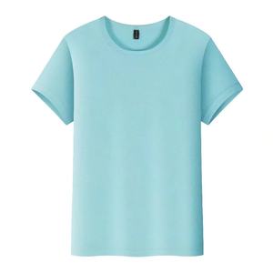 Vente en gros de t-shirts décontractés de qualité supérieure en coton uni pour hommes, vêtements de sport d'été à col rond grande taille - Product Image 2
