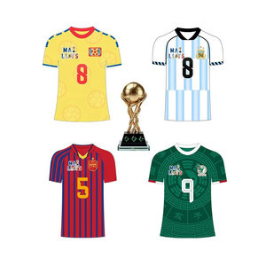 Ensemble de vêtements pour supporters de football Amérique 2026, comprenant des maillots de l'équipe nationale, conçus pour soutenir les matchs internationaux - Product Image 1