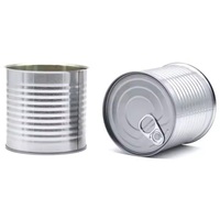 Vente en gros Boîte en fer blanc de qualité alimentaire avec couvercle à ouverture facile Boîte en métal vide fabriquée pour l'emballage alimentaire de pâte de tomate