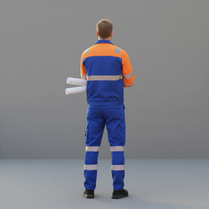 Gilet de sécurité personnalisé en polyester imperméable à LED réfléchissant haute visibilité ANSI Classe 2, 2 couleurs, pour hommes, pour la construction - Product Image 2