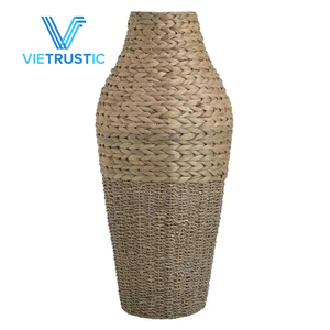 Jarrón de yute de jacinto de agua de alta calidad para decoración del hogar, jarrón cilíndrico redondo, venta al por mayor, buen precio, tarros de velas, placas - Product Image 2