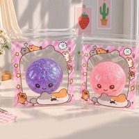 Sac à fermeture éclair en PVC transparent avec logo personnalisé, pochette refermable pour jouets Squishy, jouets à remontée lente, jouets Fidget, rangement et emballage OEM