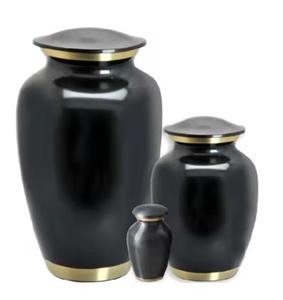 Urnes de crémation en métal élégantes pour cendres humaines, urnes funéraires pour adultes, souvenir commémoratif, large gamme d'urnes de crémation disponibles - Product Image 1