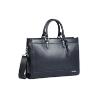 Sac rigide intelligent en cuir unisexe SAKOS, 14 pouces, le plus vendu, imperméable, anti-humidité, antibactérien, avec fermeture éclair, pour le shopping