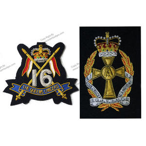 Generals Regimental Blazer <b>Badge</b> HAND EMBROIDERED BULLION WIRE PATCHES Ceremonial <b>Badges</b> - Product Image 1