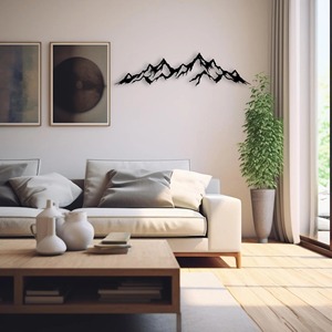Arte de Pared de Metal de Diseño, Escultura de Hierro Hecha a Mano, Decoración Elegante para Colgar en la Pared de la Sala de Estar, Dormitorio o Pasillo - Product Image 1