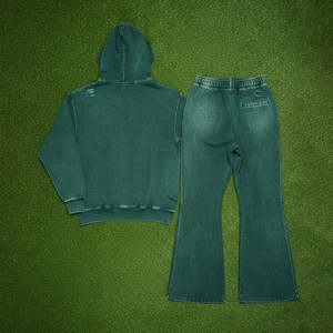 ชุดเซ็ตเสื้อฮู้ดดี้และกางเกงขายาวทรงปกติ ผ้าฝ้าย 100% เนื้อหนา ซักกรด แต่งซิป ปักโลโก้ตามสั่ง ชุดวอร์มฤดูหนาว 2 ชิ้น - Product Image 6