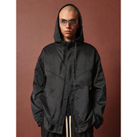 Veste coupe-vent Y2K OEM en toile légère, imperméable et respirante, col montant, coupe régulière, avec logo, printemps, anti-UV