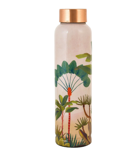Botella de agua de cobre impresa con esmalte de diseñador con botellas de cobre puro de la India Artículos de bebida de botella de cobre únicos - Product Image 2