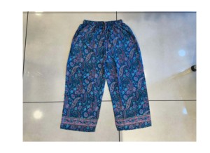 Pantalón Palazo de seda de verano Unisex de alta calidad, ropa de calle informal holgada con decoración de logotipo, cierre de cordón, pantalón de seda India - Product Image 5