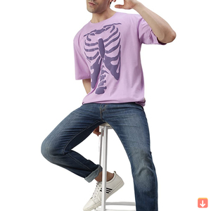T-shirts personnalisés pour hommes, écologiques, anti-boulochage, à séchage rapide, à manches courtes, col rond, haute qualité, logo personnalisé, épaules tombantes, respirants - Product Image 5