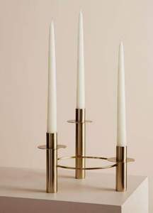 Portavelas navideño de diseño, accesorios de decoración de mesa de Metal fundido de aluminio, soporte de vela elegante para decoración festiva del hogar - Product Image 6