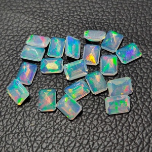 9mm 11mm ópalo etíope blanco Natural Octágono corte suelto facetado piedras preciosas ópalo joyería comprar directo de proveedor mayorista indio - Product Image 1