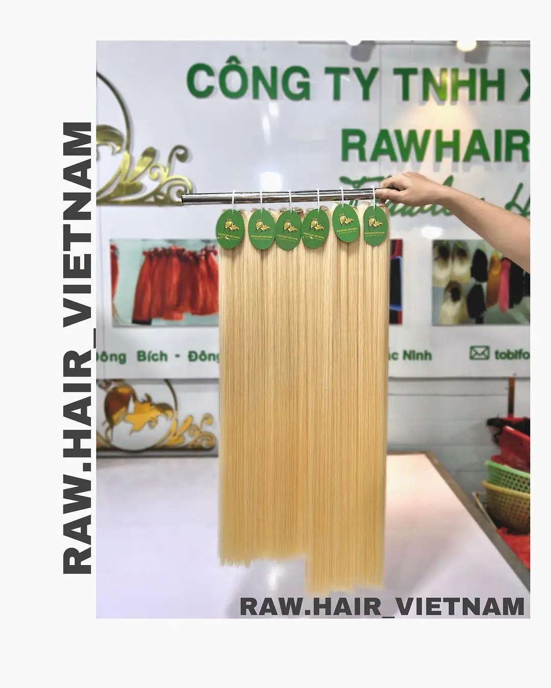 Xmas bán tóc thô Việt siêu gấp đôi rút xương thô thẳng tóc con người màu sáng