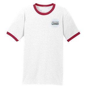 เสื้อยืดผู้ชายแขนสั้นคอกลมผ้าคอตตอนสำหรับ100% เสื้อยืดแขนสั้นสำหรับใส่เล่นกีฬาออกแบบโลโก้ได้ตามต้องการ - Product Image 1