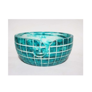 Cuenco de hilo clásico de madera antigua |   Diseño Portátil Grande Hecho a Mano |   Organizador de Hilos para Tejer y Crochet - Product Image 1