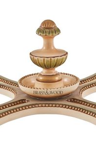 Mesa de entrada clásica de lujo con tablero de mármol y detalles florales pintados a mano - Product Image 6