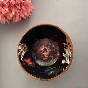 Top Trending Designing Food Mixing <b>Bowl</b> Wooden Kitchen Utensils Tools Classic Floral Enamel Work <b>Dessert</b> and Salad <b>Bowls</b> - Product Image 4