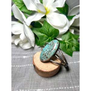 Dave Skeets #8 Fashion <b>Cuff</b> <b>Bracelet</b> Turquoise & Sterling <b>Silver</b> Elegant & Stylish Accessory - Product Image 3