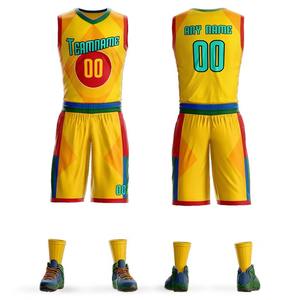 Ropa de baloncesto personalizada, Jersey, pantalones cortos, uniforme deportivo, conjuntos para hombre, camiseta de práctica reversible por sublimación, conjunto de baloncesto - Product Image 2