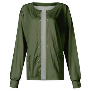 Veste de gommage d'hôpital pour femme Ensemble de gommage médical à manches longues avec matériau en spandex - Product Image 2