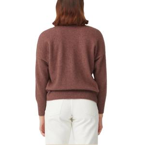 Cardigan tricoté élégant et décontracté à col en V pour femmes Saison d'hiver personnalisée Nouveau pull Bouton Décoration Fabricants de tricots solides - Product Image 2