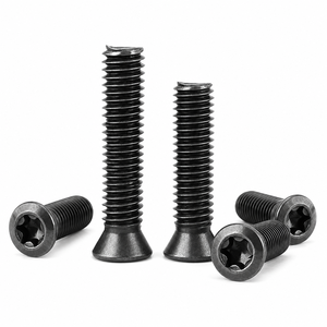 Viti a <span class=keywords><strong>testa</strong></span> <span class=keywords><strong>svasata</strong></span> Torx 12.9 in acciaio al carbonio con rivestimento nero M2-<span class=keywords><strong>M6</strong></span>, utensili per tornio CNC a forma di fiore di prugna - Product Image 1