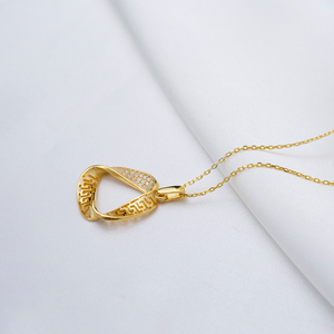 Colgante de plata de ley 925 con piedras de zirconia, colgante único con forma geométrica - Product Image 4