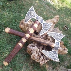 Cabeza de Hacha de Acero de Damasco de Grado Industrial de Alta Calidad NM, Mango de Madera de Fresno de 18 Pulgadas para Uso Multipropósito, Precio de Fábrica - Product Image 1