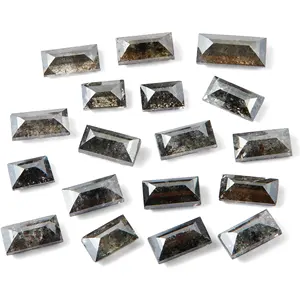 Diamants en vrac de forme baguette pour la fabrication de bijoux, excellente et bonne taille, certifiés par l'IGI, pour la création de motifs sel et poivre - Product Image 1