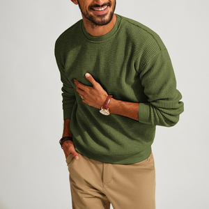 Nueva moda suéteres de invierno personalizados para hombres con todos los tamaños disponibles cuello redondo hombres suéter de punto con mangas largas - Product Image 3