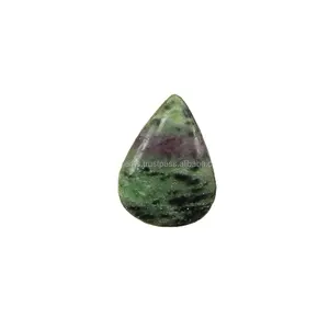 प्राकृतिक रूबी Zoisite 22x16mm नाशपाती Cabochon 3.45 ग्राम ढीला रत्न