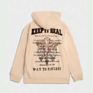 Sudaderas con Capucha al por Mayor, Sudadera Extra Grande para Hombre, Sudadera con Capucha Informal con Cordón y Estampado de Letras Personalizado, Estilo Urbano, Servicio OEM - Product Image 2