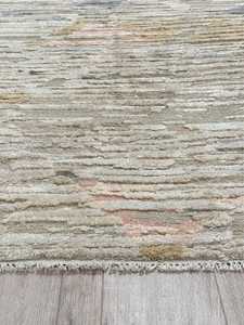 Entropy gris/noir classique gris/café clair noué à la main laine bambou soie tapis tapis tapis ensemble - Product Image 6