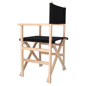 Sedia da Regista WELL HOME in Legno di Faggio con Finitura a Olio e Tela Nera 51x46x86 cm - Product Image 4