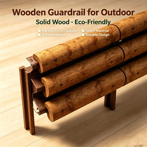 Solid Wood Guardrails with Rounded Profile Eco-Friendly <b>Laminated</b> Timber Diamond Grade Reflective CE Certified - Product Image 6