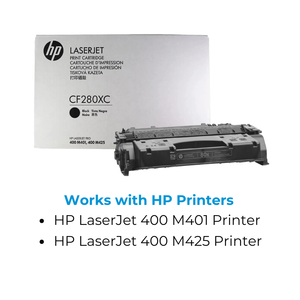 Cartouche de toner noire originale HP 80X à haut rendement pour LaserJet CF280X HP 80x CF280x - Product Image 4