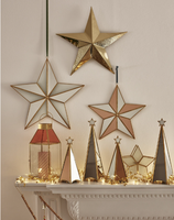Bougeoirs en fer faits à la main, écologiques, couleur or antique, pour décorations de Noël à la maison, vente en gros